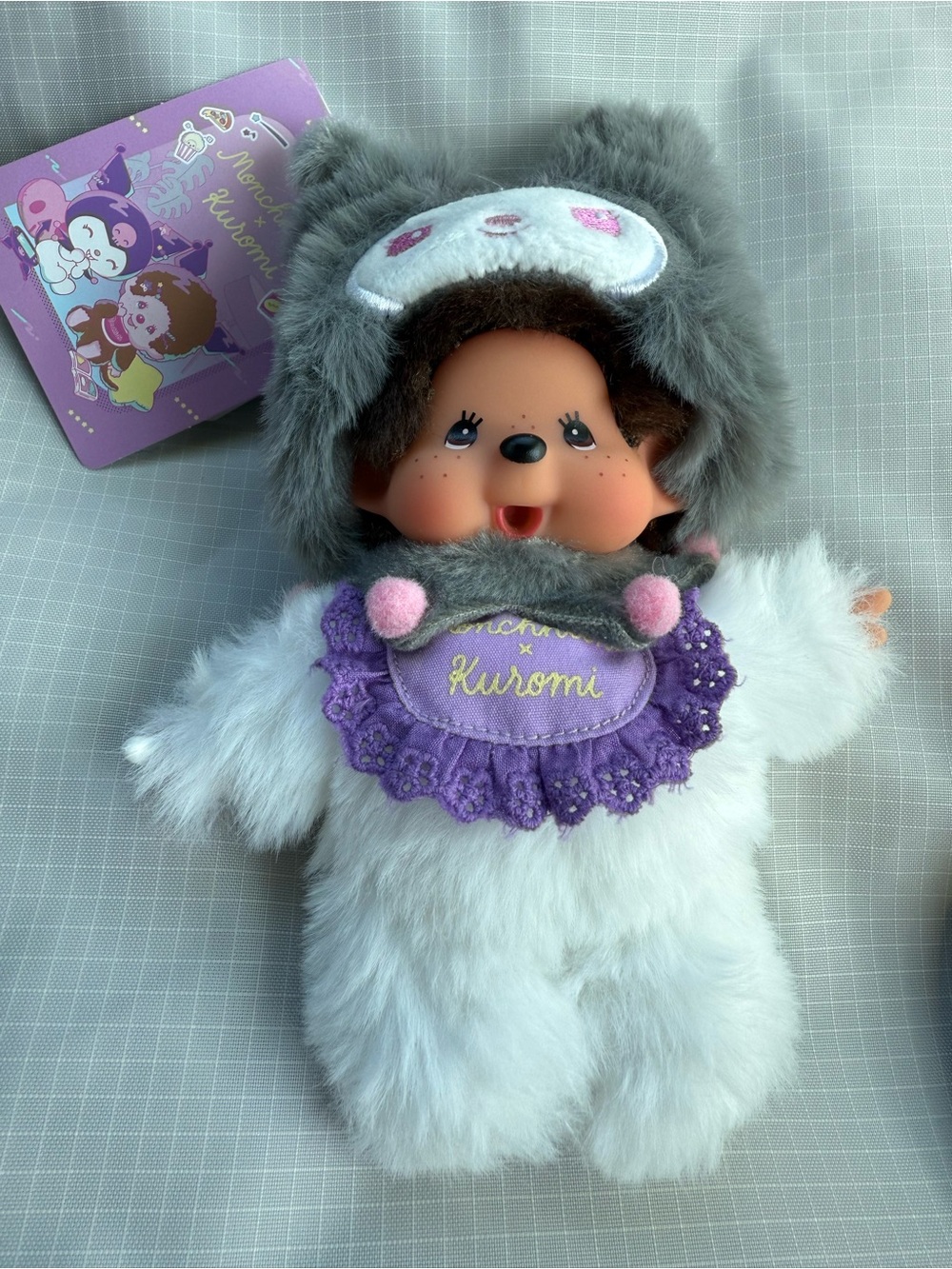 Rare Sekiguchi Monchhichi x Kuromi Keychain Sanrio Collab Limited Japan